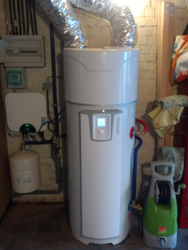 Thermodynamische warmtepompboiler installatie Atlantic Energreen